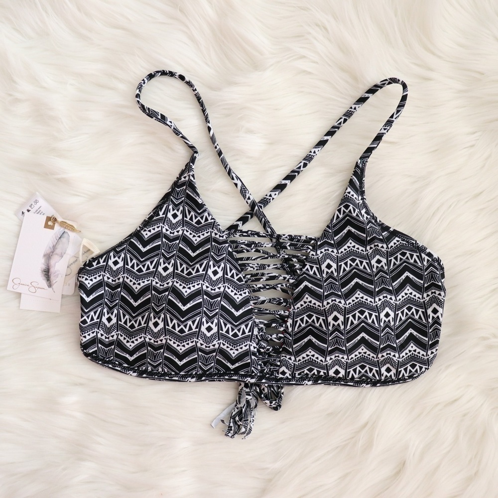 NWT Jessica Simpson Bohemian Tribal Print Bikini Swim Set Size Small - Picture 6 of 13